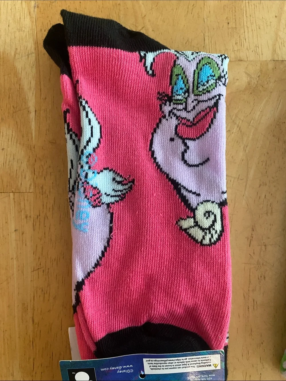 Disney Character Crew Socks Trio Pooh, Buzz Lightyear & Ursula one size NWT